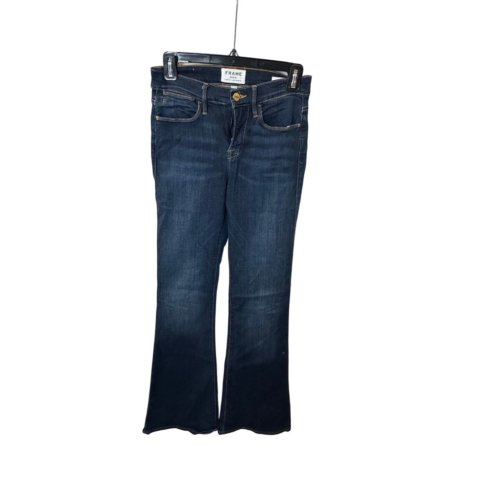 FRAME Le High Flare Jeans Wythe Dark Wash High Rise Denim LHF184 Size 26